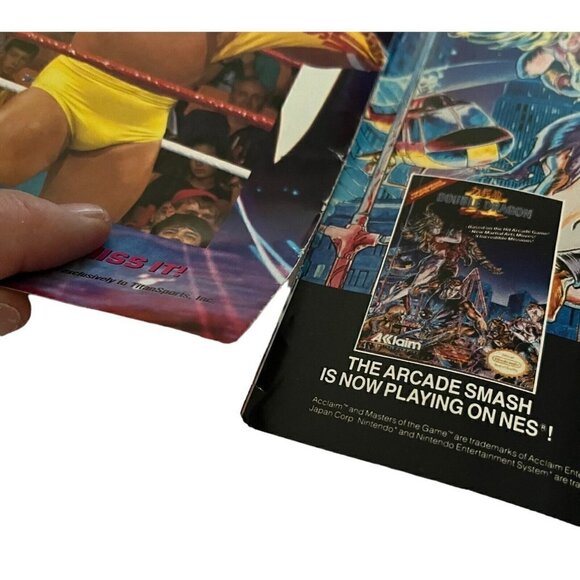 Vintage 1980s 1990s WWF Magazine Lot 10+ Von Erich Hulk Flair Poster Ads Trivia - Picture 8 of 16